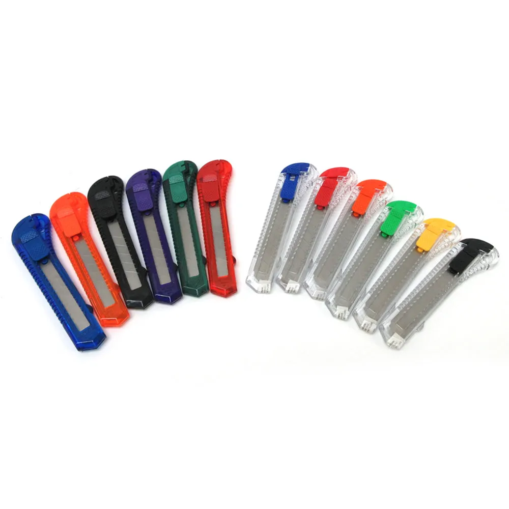 25 Pack Utility Knife Heavy Duty Box Cutter Craft Work Retractable Heavy Duty