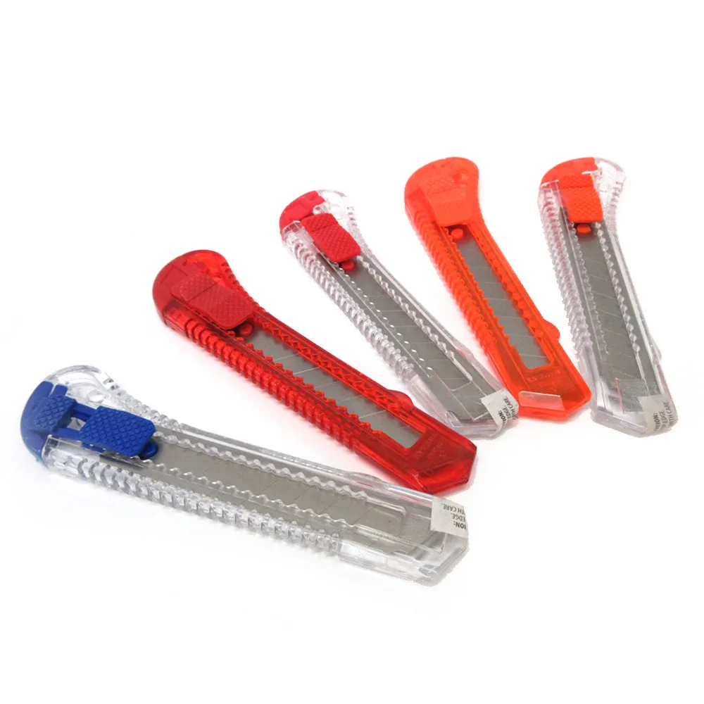 25 Pack Utility Knife Heavy Duty Box Cutter Craft Work Retractable Heavy Duty