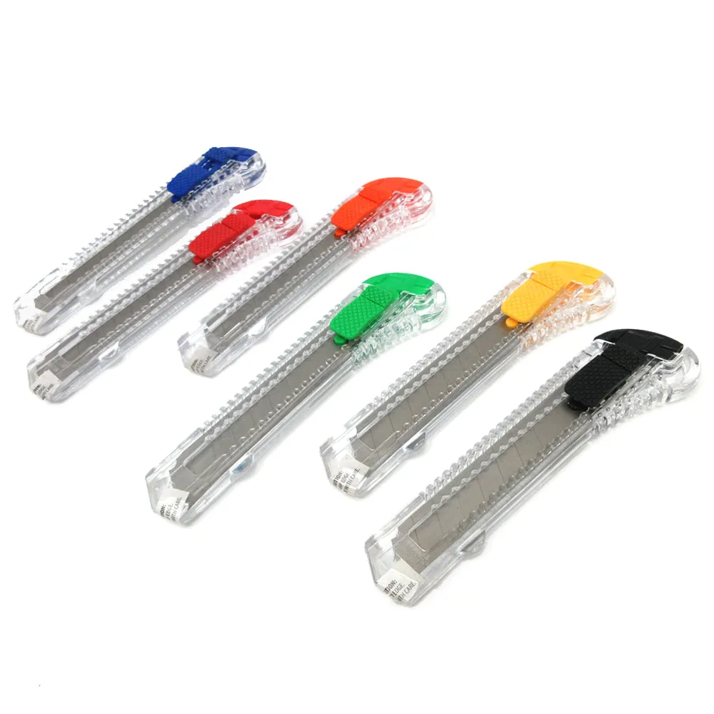 25 Pack Utility Knife Heavy Duty Box Cutter Craft Work Retractable Heavy Duty