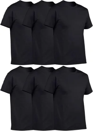 6 Pack Men's Muscle T-Shirts Summer Solid Basic Base Layer Shirts Lightweight Plain Crewneck Short Sleeve T Shirt