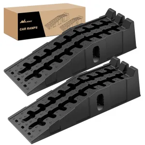 6.7Inch Lift Heavy Duty Truck Ramps 12000lb Capacity Portable Service Ramps