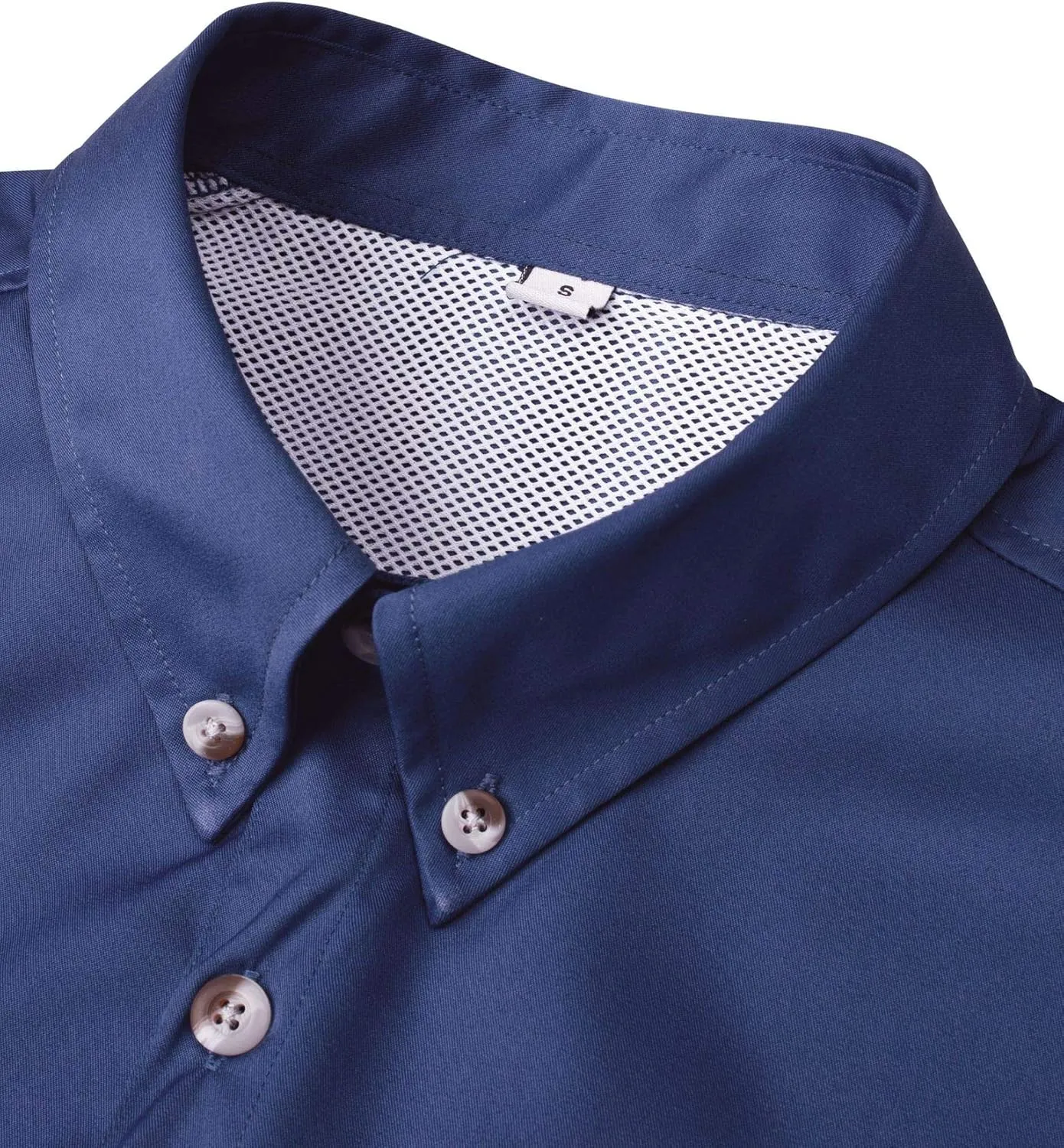 Alimens & Gentle Men's Fishing Shirt Short Sleeve Summer Breathable Outdoor Casual Button Down Shirt