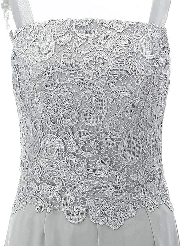 Anti Women's 3 Pieces Lace Mother of The Bride Pant Suits with Long Sleeves Plus Size Jacket Dress