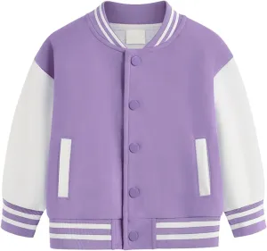 Baby Boy Spring Coat Little Kid Baseball Cardigan Jacket Kids Unisex Boys Varsity Baseball Bomber