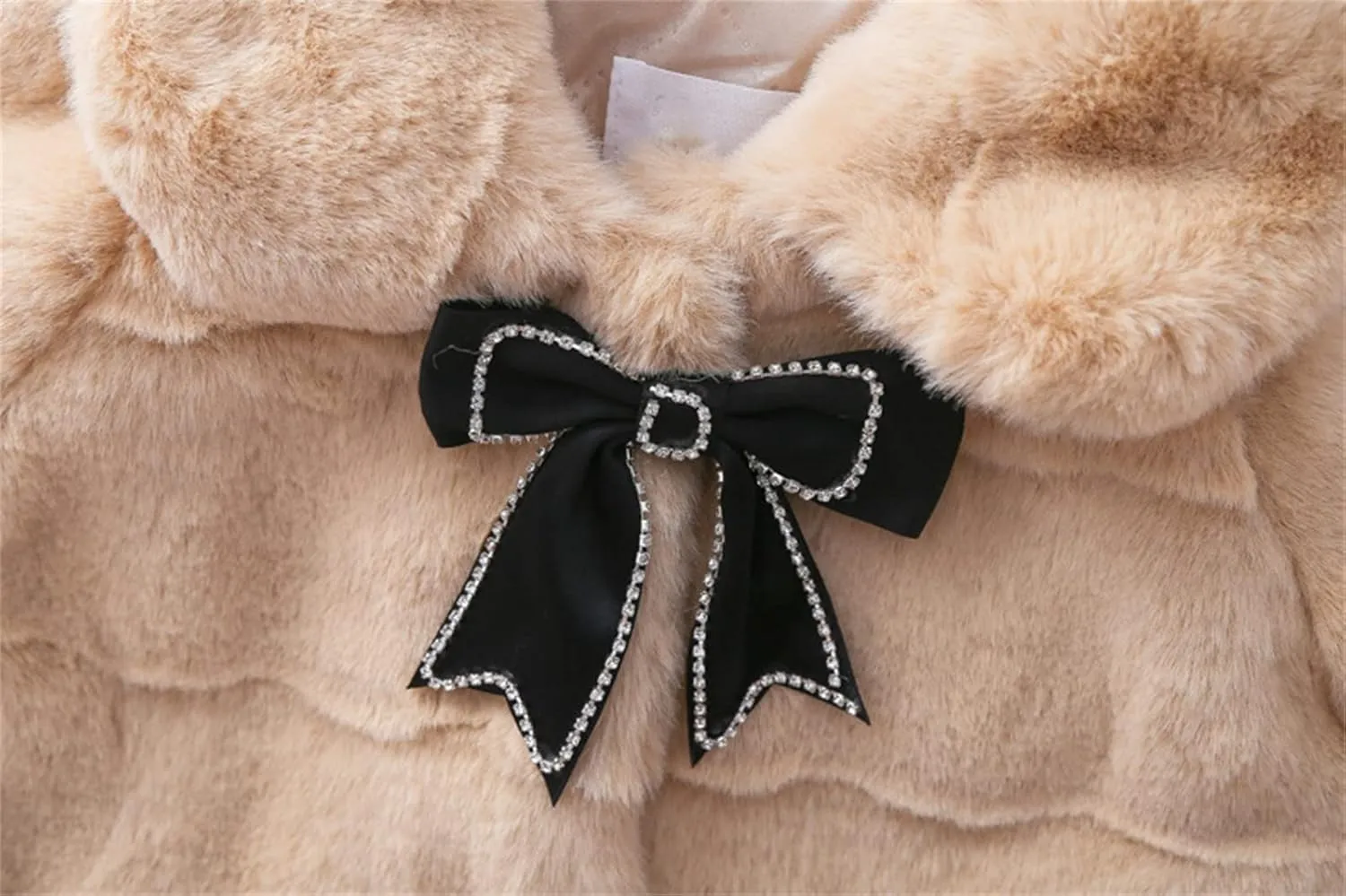 Baby Girl Winter Faux Fur Coat Fuzzy Cute Warm Cape Jacket Cloak Overcoat Thick Outwear Furry Jackets for Kids