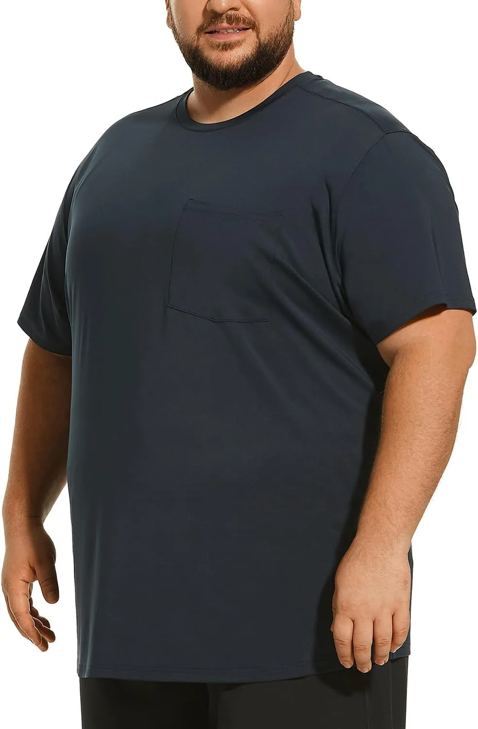 Big and Tall Mens T-Shirt UPF 50  Sun Protection Swim Shirt SPF Quick Dry 2XL-6XL