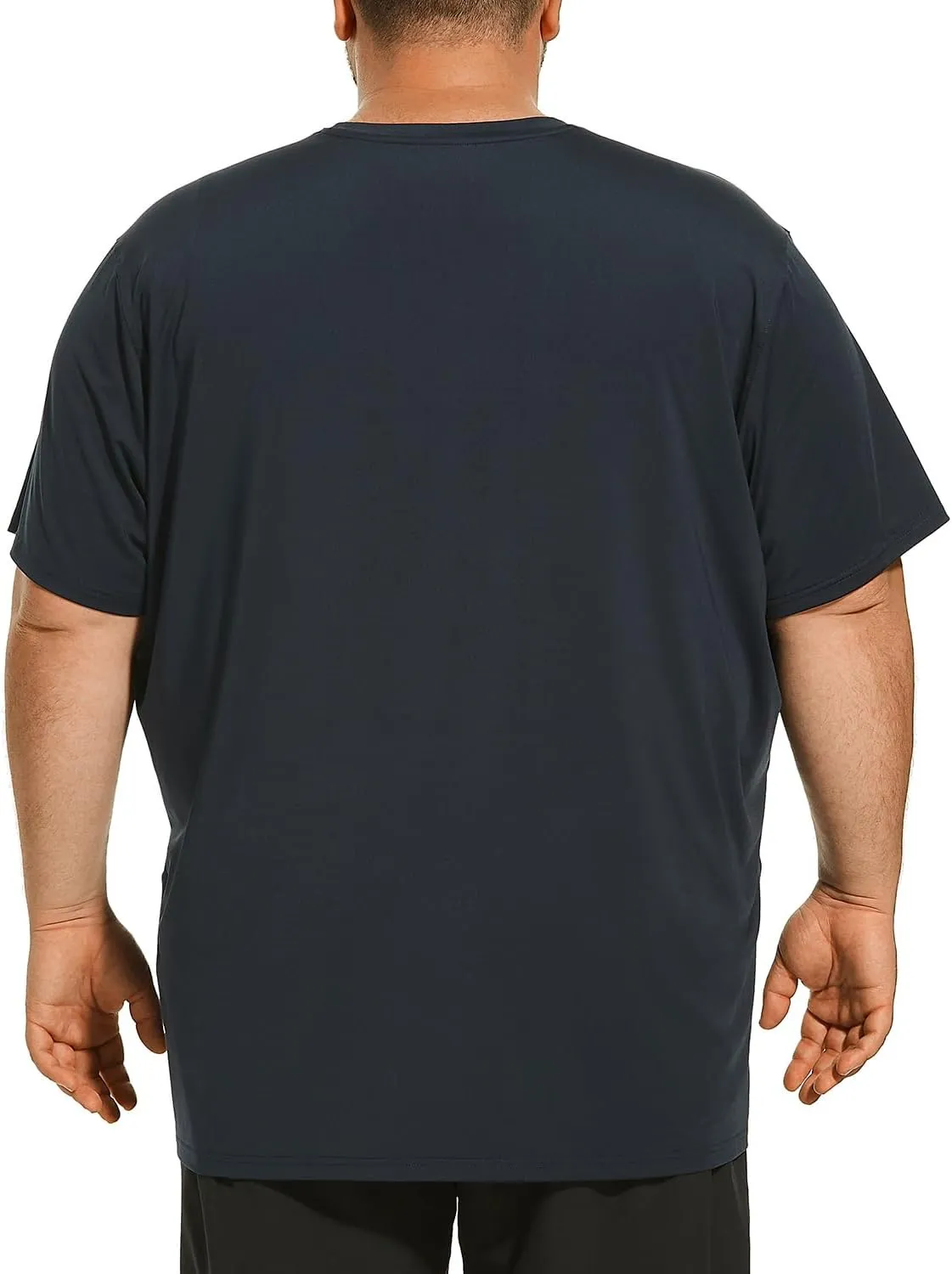 Big and Tall Mens T-Shirt UPF 50  Sun Protection Swim Shirt SPF Quick Dry 2XL-6XL