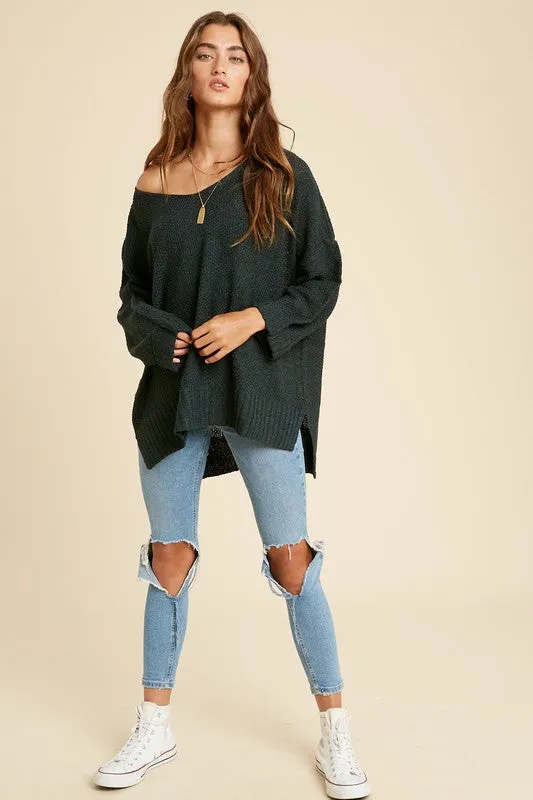 Blue Green Pullover Sweater