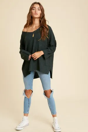 Blue Green Pullover Sweater