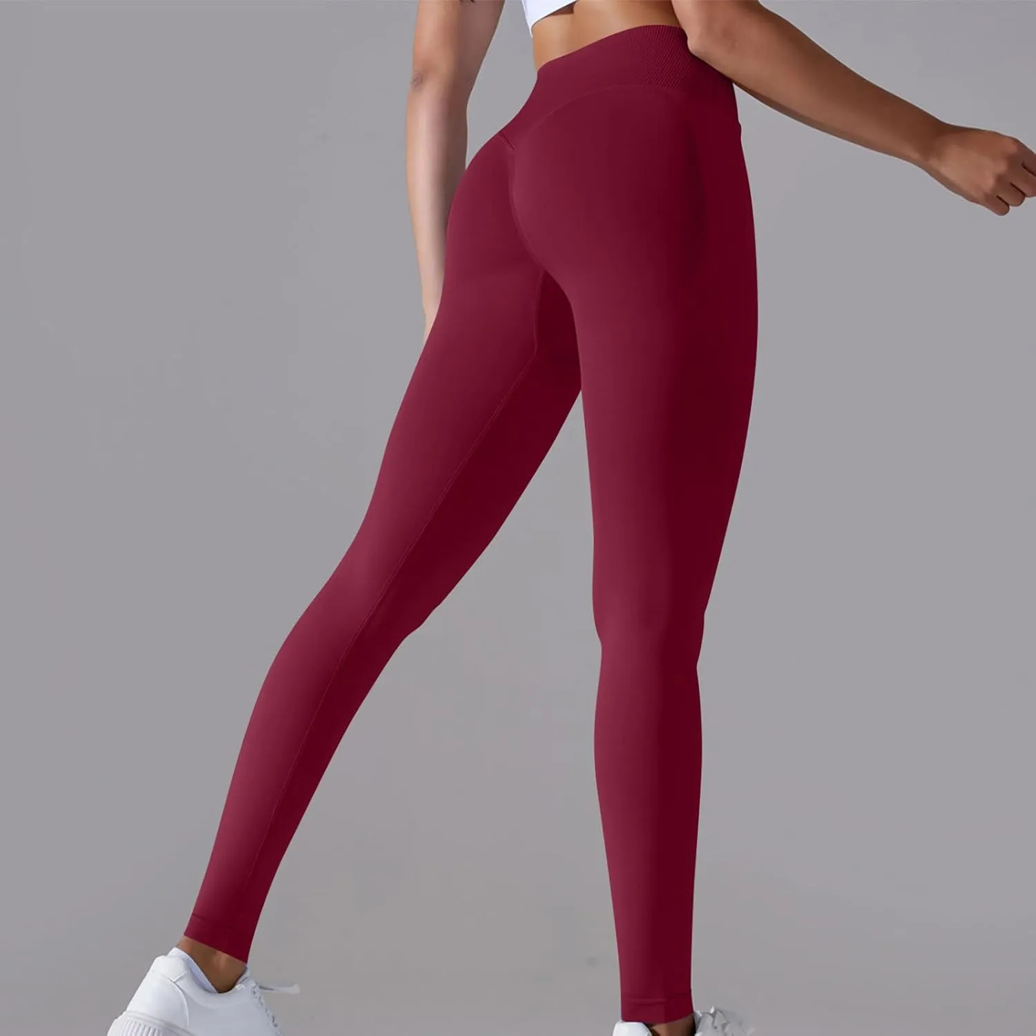 Butt Lifting Leggings for Women Breathable Cross Waist Gym Yoga Pants High Waist Lounge Workout Running Crop Pants