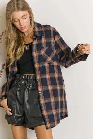 Button Down Flannel Shirt Plus Size