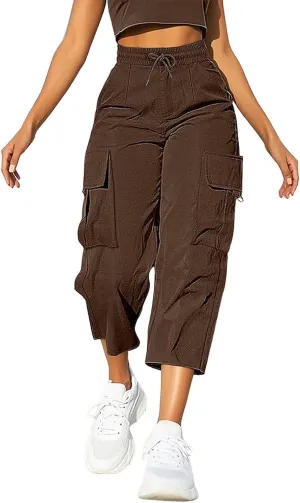 Cargo Capris for Women Hiking Capri Pants Baggy Plus Size Lightweight Summer Dressy Outdoor Casual Loose Fit Trousers