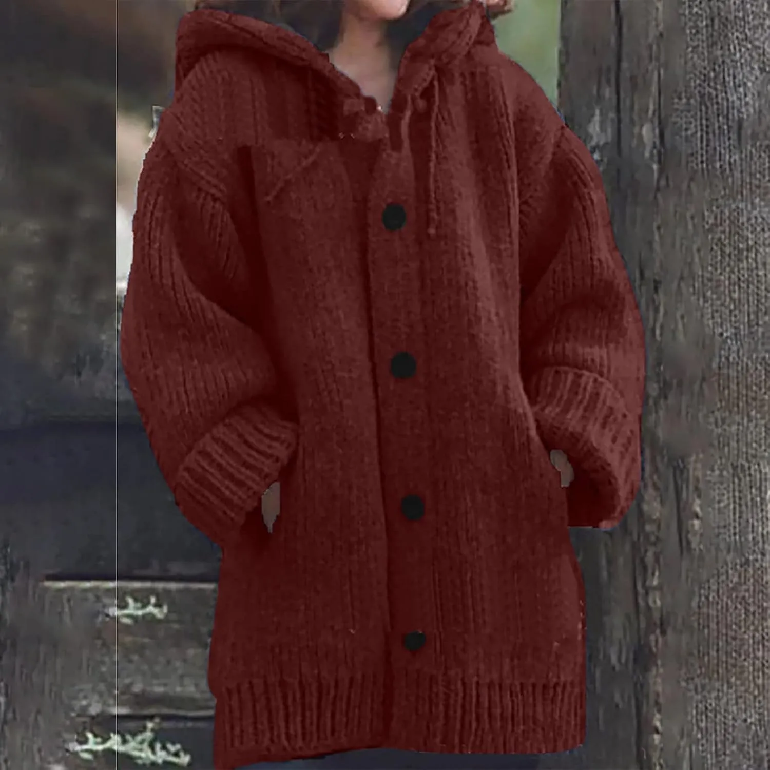 ChicCrate Women's Knit Open Front Cardigan Sweaters 2025 Fall Winter Clothes Long Sleeve Solid Color Jackets Trendy Outwear