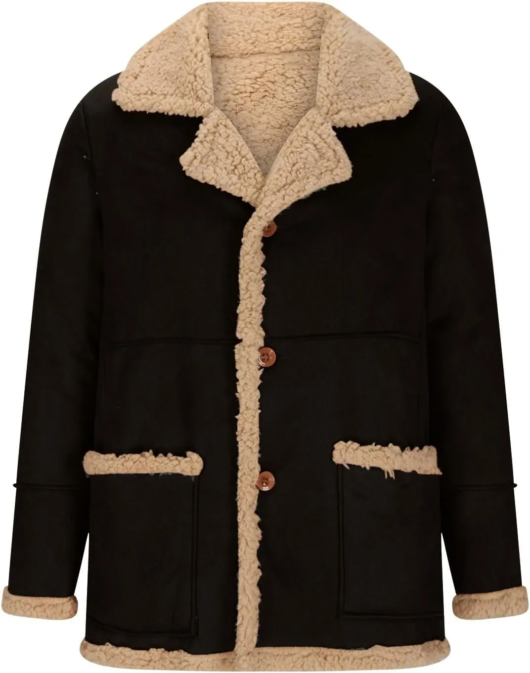 Coats for Men Cotton padded Jacket Lapel Collar Knitted Button Sweater Coat Casual Men's Thicken Warm Winter Coats
