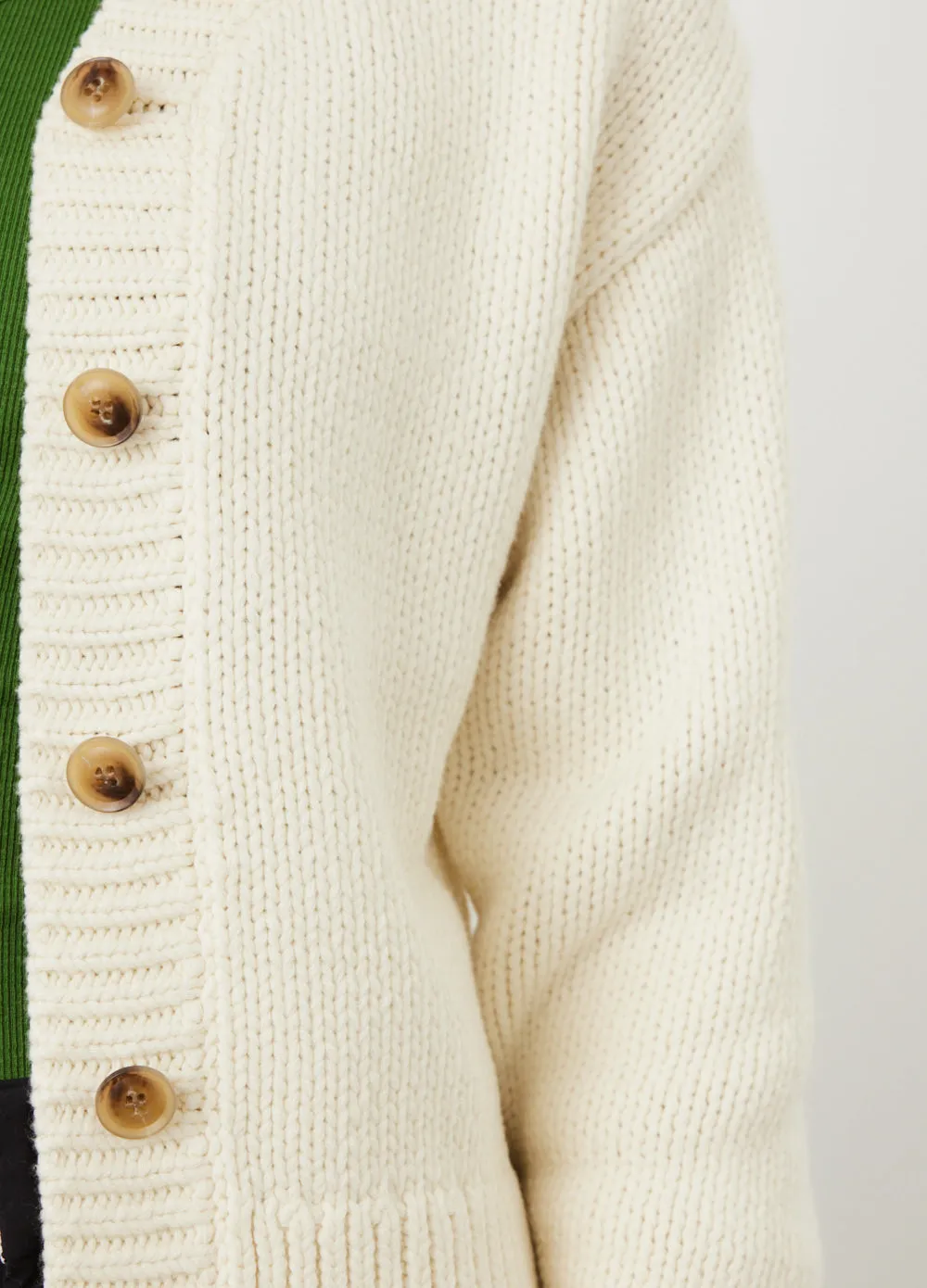 Cotton Merino Cropped Cardigan