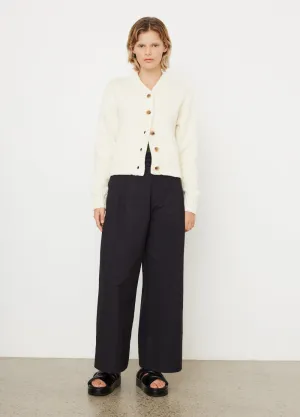 Cotton Merino Cropped Cardigan