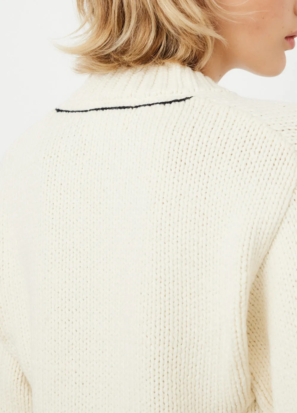 Cotton Merino Cropped Cardigan