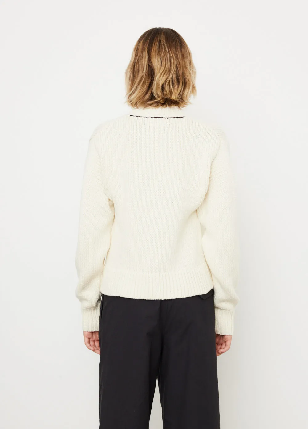 Cotton Merino Cropped Cardigan
