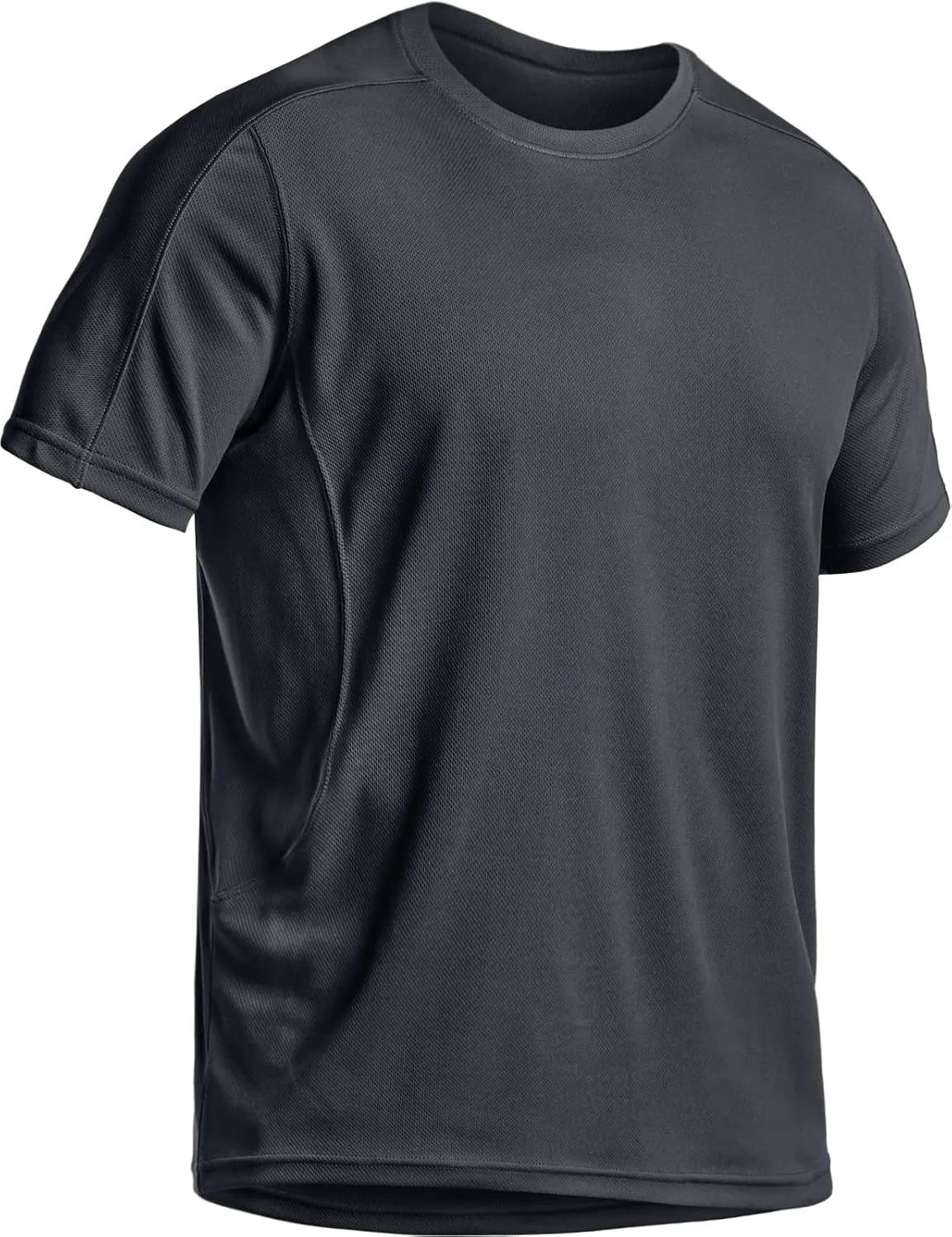 CQR Men's Short Sleeve Military Tactical T-Shirt, Athletic Gym Training Army Shirts, Outdoor Hiking Workout Shirt