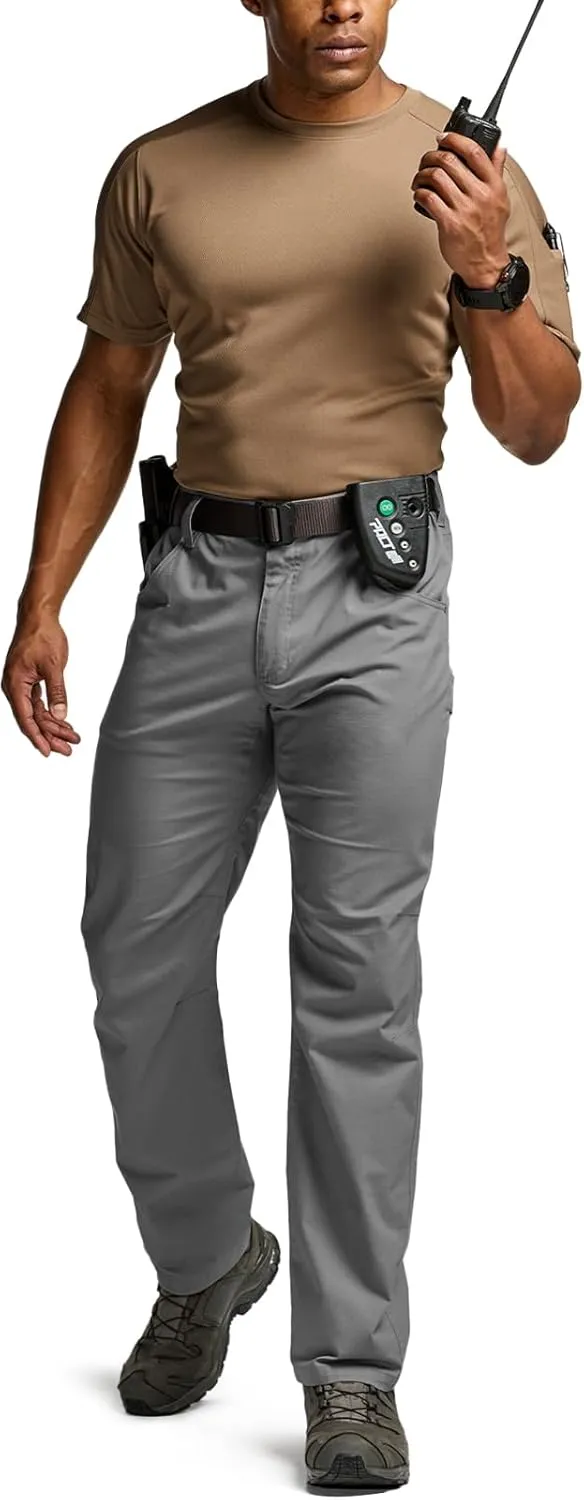 CQR Men's Short Sleeve Military Tactical T-Shirt, Athletic Gym Training Army Shirts, Outdoor Hiking Workout Shirt