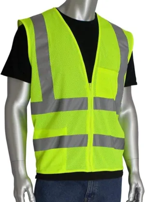 CustomGrips BY SISO SAFETY Vest with High Visibility Reflective Strip Work Vest