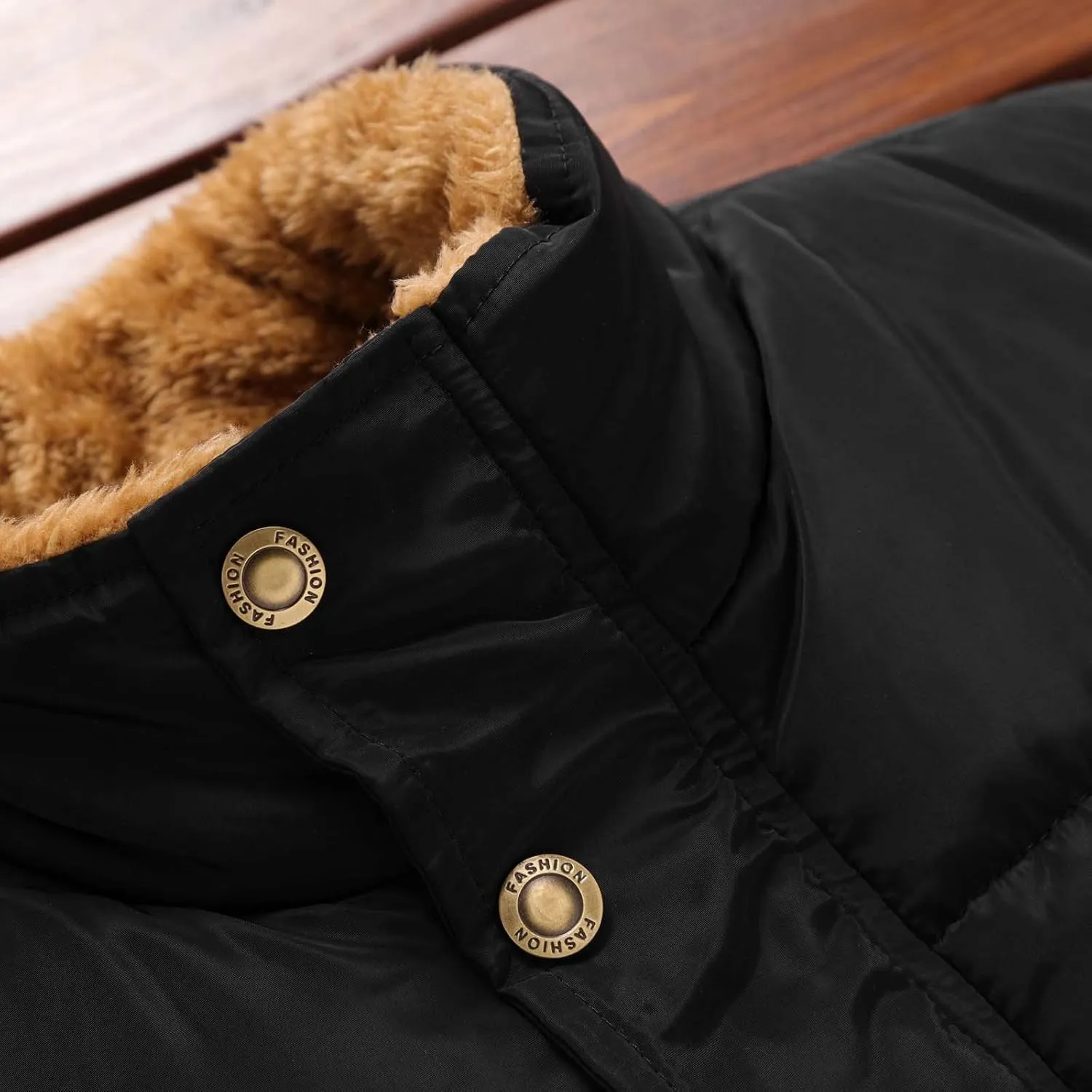 Dgoopd Mens Winter Vests Outerwear Thick Fleece Lined Sleeveless Jacket Casual Zip Up Warm Outdoor Padded Puffer Vest