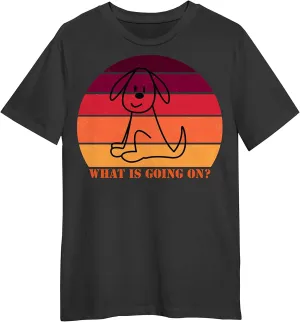 Dog What is Going On Retro Sunset T-Shirt, Gift Dog What is Going On Retro Sunset T-Shirt, Funny Dog What is Going On Retro Sunset T-Shirt, Gift Dog What is Going On Retro Sunset T-Shirt Black