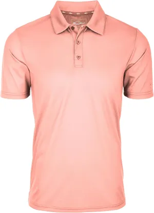 Drake Waterfowl Men's Performance Heather Short Sleeve Polo Shirt - Moisture-Wicking Quick Dry UPF Sun Protective Active Tee
