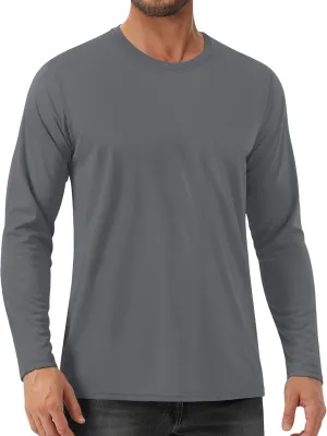 EKLENTSON Men's UPF 80  Sun Protection Shirts Long Sleeve Rash Gurad Quick Dry Swim Shirt Lightweight