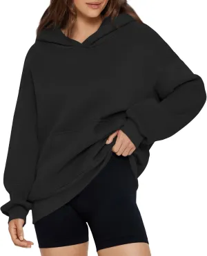 Gumipy Women's Fashion Hoodies & Sweatshirts Fleece Long Sleeve Oversized Hoodie Sweatshirt Trendy Pullover Top with Pocket