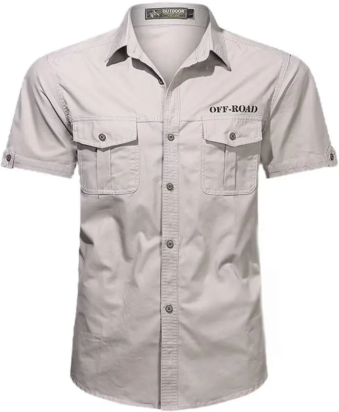 Hbufnha Men's Casual Shirt Business Shirts Button Down Quick Dry Work Trucker Plaid Shirt