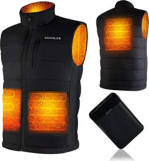 Heated Vest for Men Women - with 10000mAH Battery Heated Jackets, Double Control(M)
