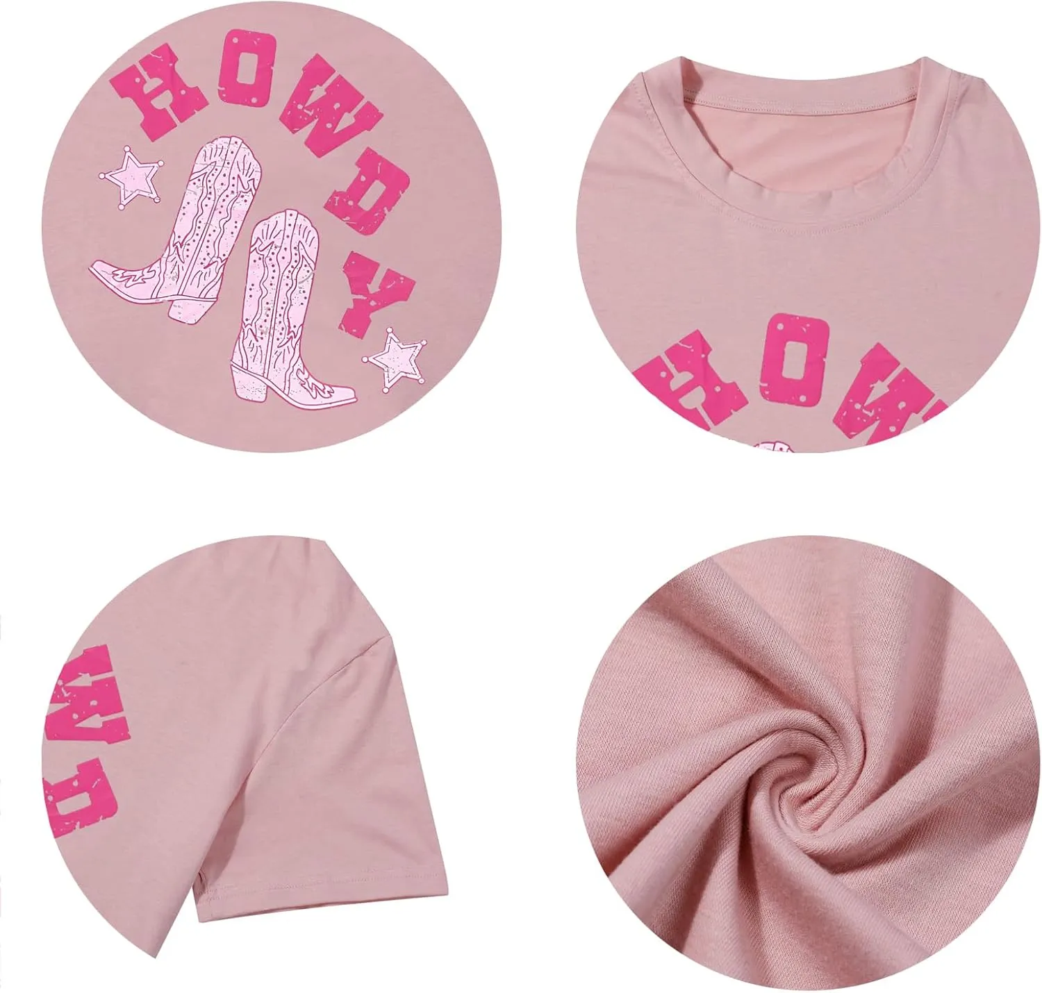 Howdy Shirt for Women Vintage Rodeo Cowgirl Graphic T-Shirt Western Country Concert Tee Tops