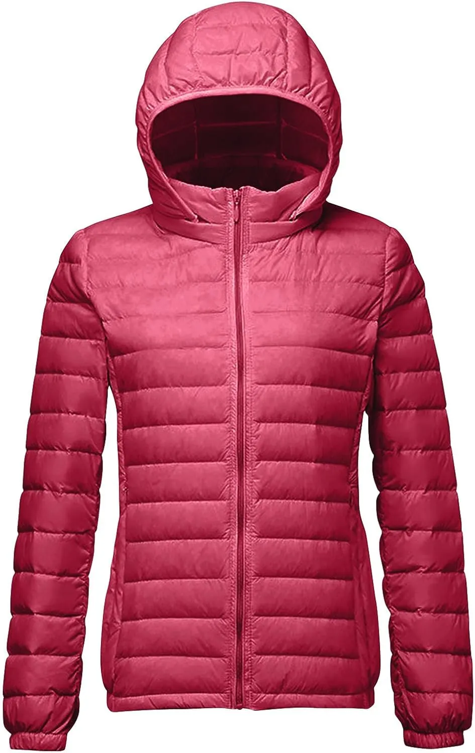 JOAU Women's Warm Quilted Puffer Coat Packable Ultra Lightweight Short Duck Down Jackets Outerwear with Removable Hood
