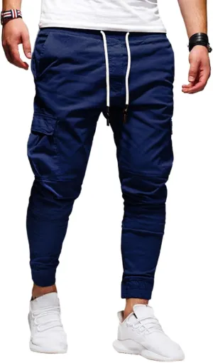 Jogging Pants Men Sport Running Cargo Pant Work Casual Trousers Slim Fit Lightweight Sweatpants Fall Winter Spring