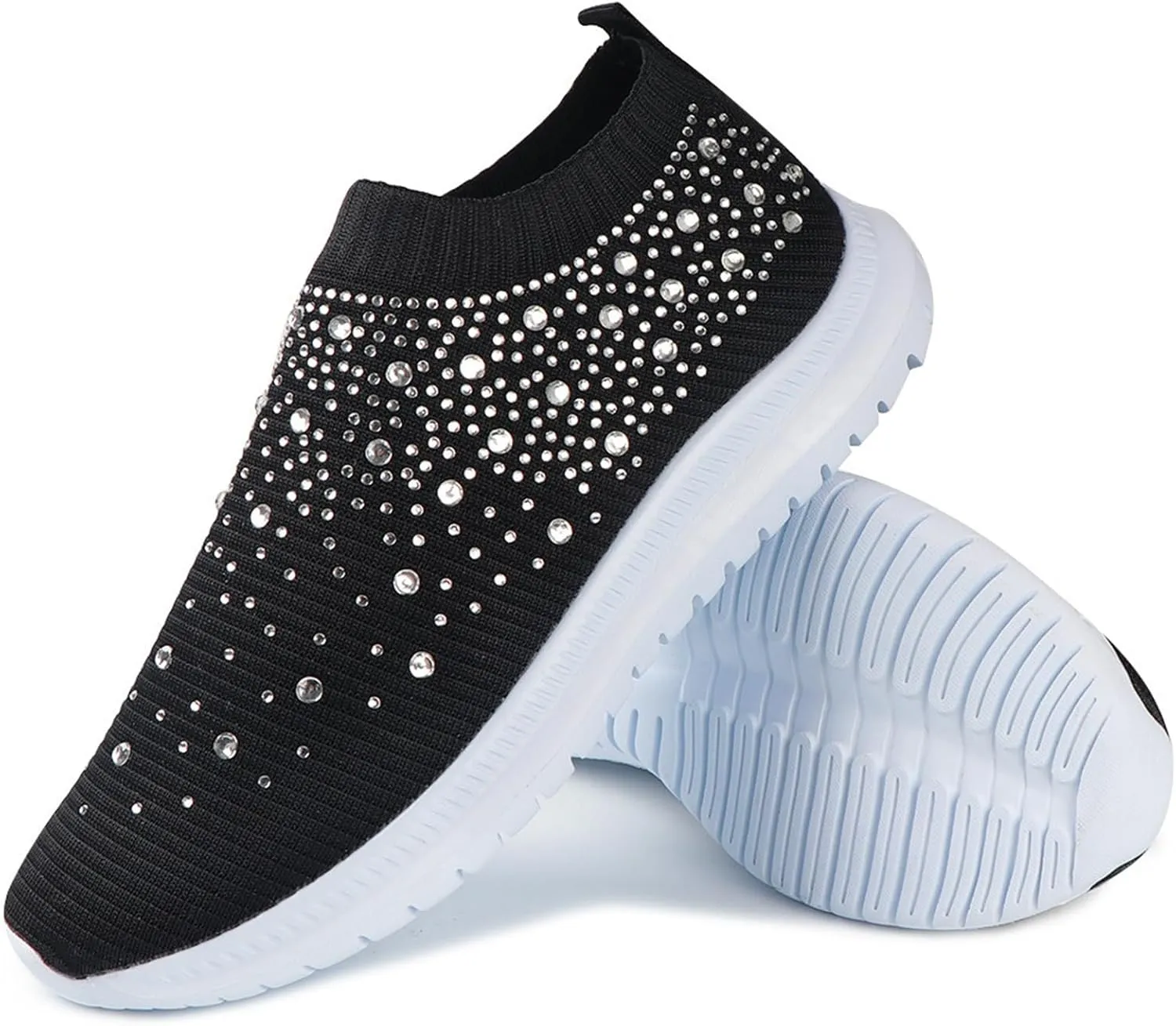 Lausiuoe Running Shoes For Women Arch Support Athletic Walking Shoes Slip On Casual Comfortable Tennis Fashion Sneakers
