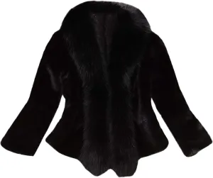 LCMTWX Winter Coat Women Long Furry Women Long Jacket Faux Sleeve Short Warm Women's Coat Vintage Parka Shaggy Jacket Coats