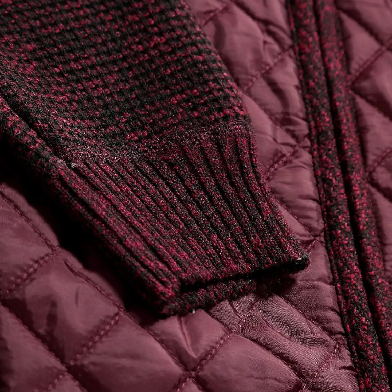 LCMTWX Winter Jackets for Men Jacket Stand Collar Knitted Splice Sweater Coat Casual Cardigan Stylish Outwear Winter