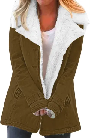 LCMTWX Women's 2023 Fashion Winter Coat Jacket Womens Winter Slim Women's Coat Coats for Women Women'S Fur Faux Fur Jackets