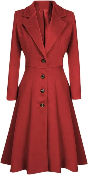 LCMTWX Women's Winter Coats Casual Suit Collar Printed Pocket Jacket Womens Trench Coat Women's Trench Coats Coat for