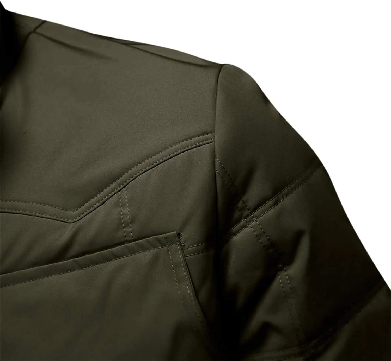 lcziwo men's quilted jackets Sherpa Stand Collar Full Zip Warm Cargo Pockets Work Trucker padded Cotton winter Coat