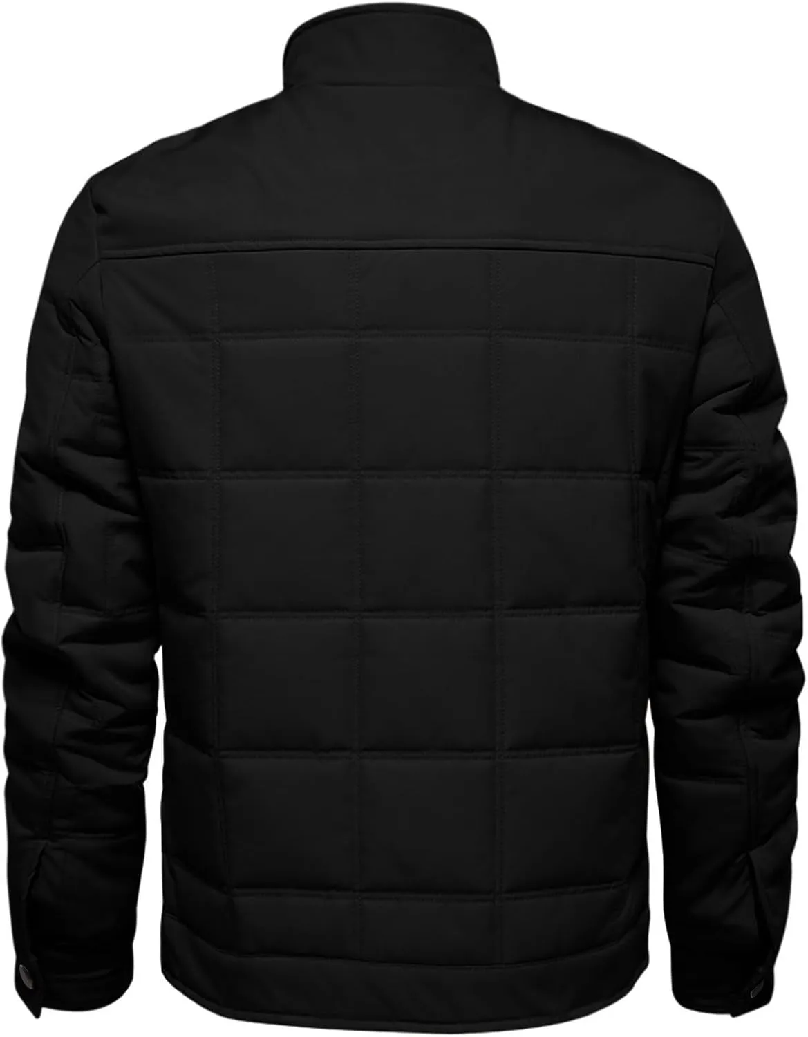 lcziwo men's quilted jackets Sherpa Stand Collar Full Zip Warm Cargo Pockets Work Trucker padded Cotton winter Coat