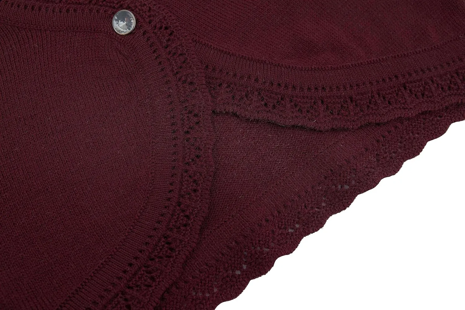 Lilax Little Girls' Knit Long Sleeve Button Closure Bolero Cardigan Shrug