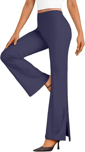 LILLUSORY Womens High Waisted Work Pants Business Casual Yoga Flare Leggings Stretchy Slacks