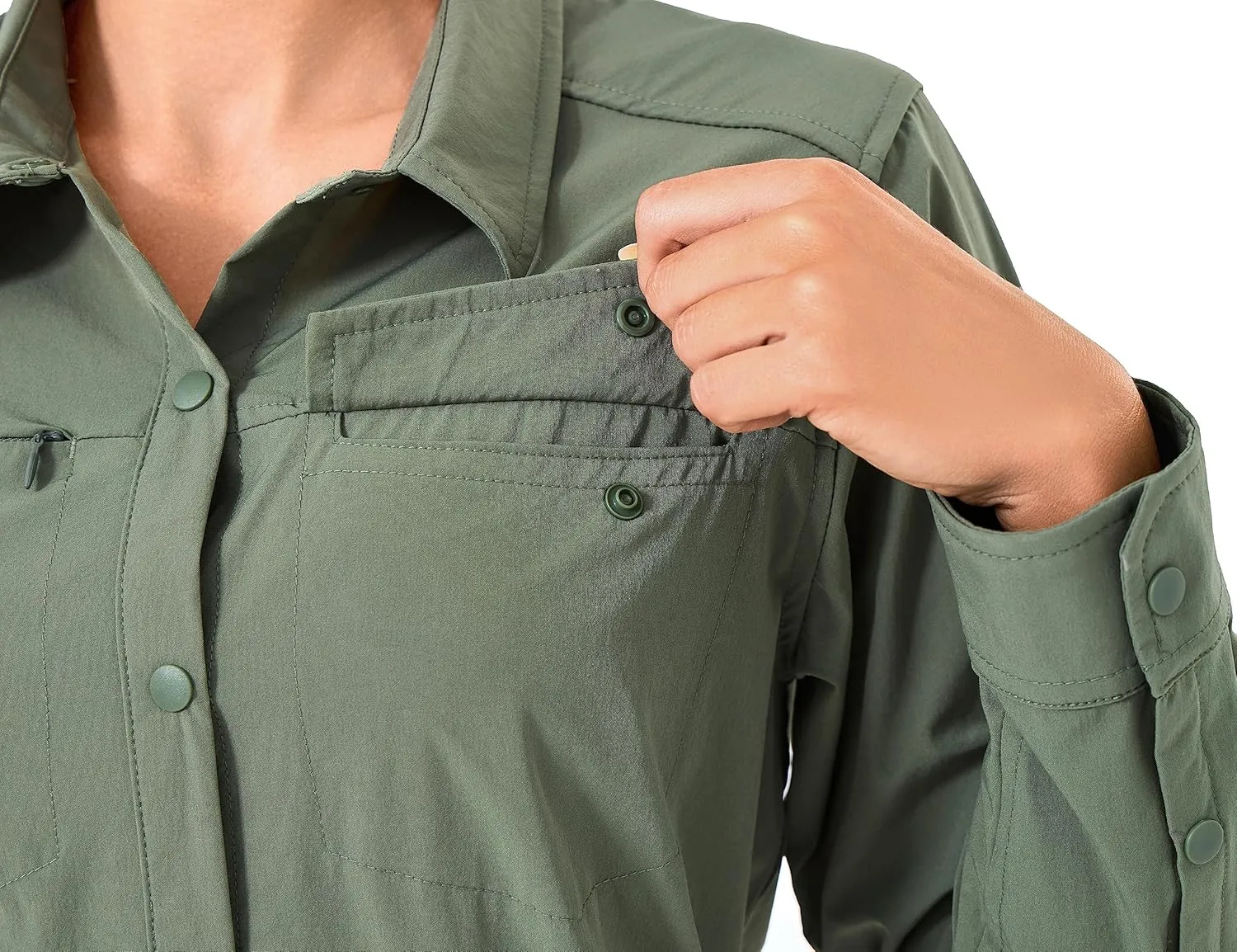 Little Donkey Andy Women's Long Sleeve Travel Shirt, UPF 50  Safari Shirt, Outdoor Cool Quick Dry Hiking Shirts