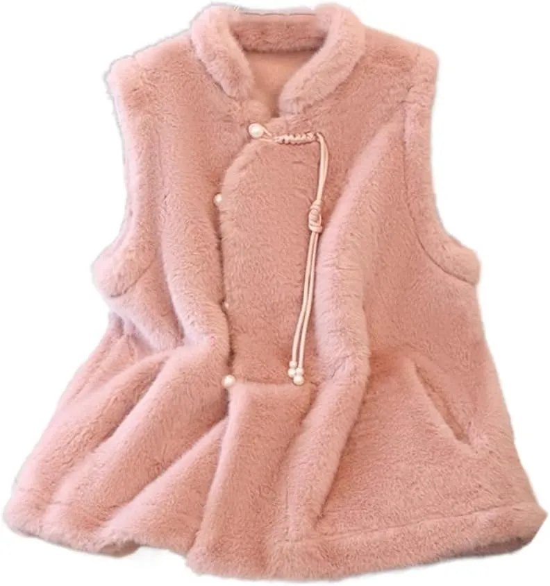 LIXINGHEITANG New-Chinese style cotton-padded jacket, vest, stand- -button waistcoat, thickened sleeveless women's winter