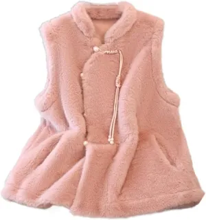 LIXINGHEITANG New-Chinese style cotton-padded jacket, vest, stand- -button waistcoat, thickened sleeveless women's winter