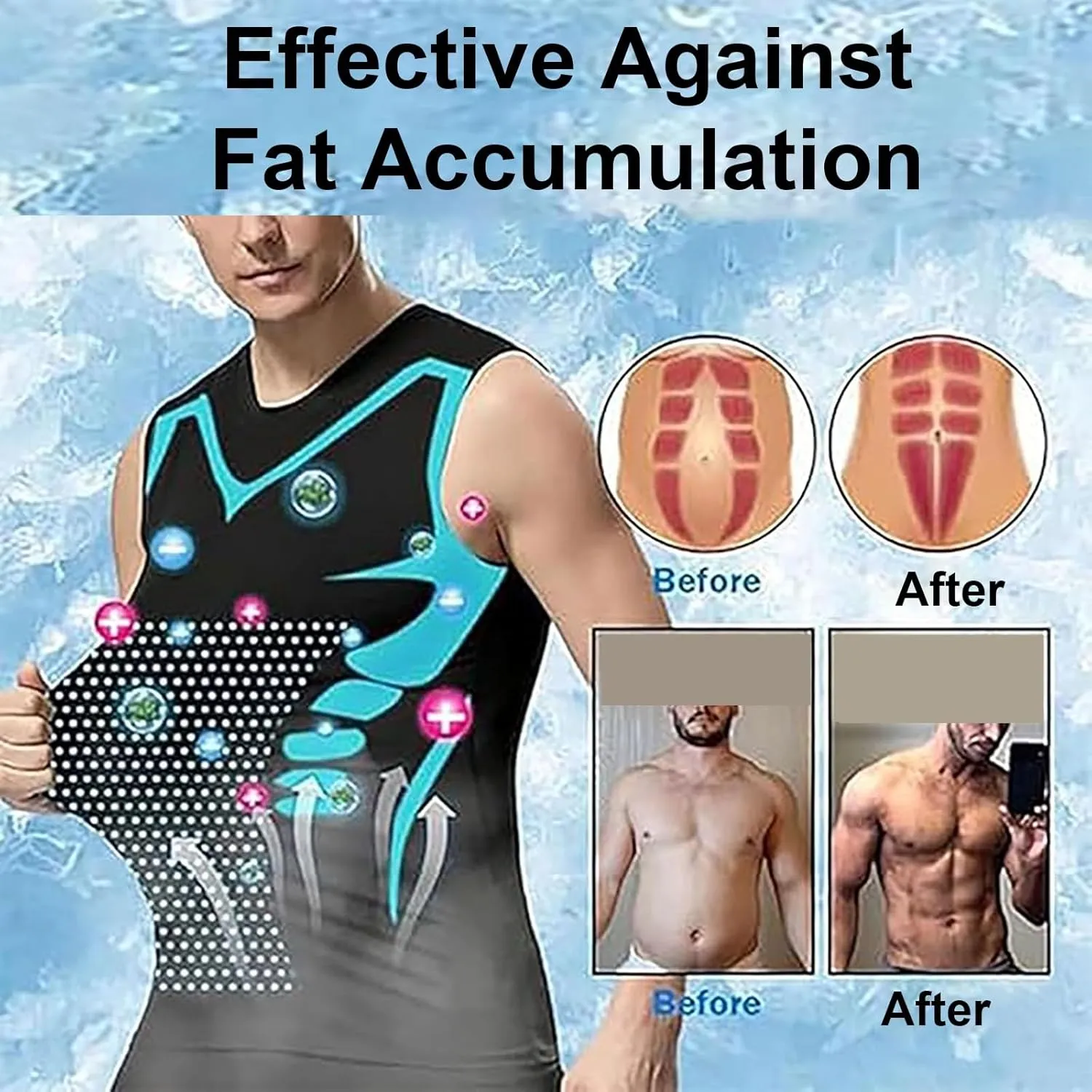 liyun Men's Sleeveless Compression Shirt Vest for Men Shirt Sleeveless Running Quick Dry for Body Building, S-5XL