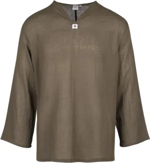 LOFBAZ Men's T-Shirt 100% Cotton Beach Hippie Shirt V-Neck Yoga Tunic Top