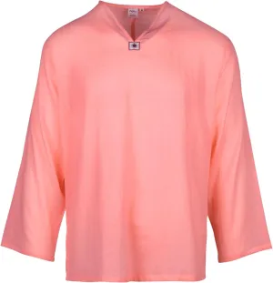 LOFBAZ Men's T-Shirt 100% Cotton Beach Hippie Shirt V-Neck Yoga Tunic Top